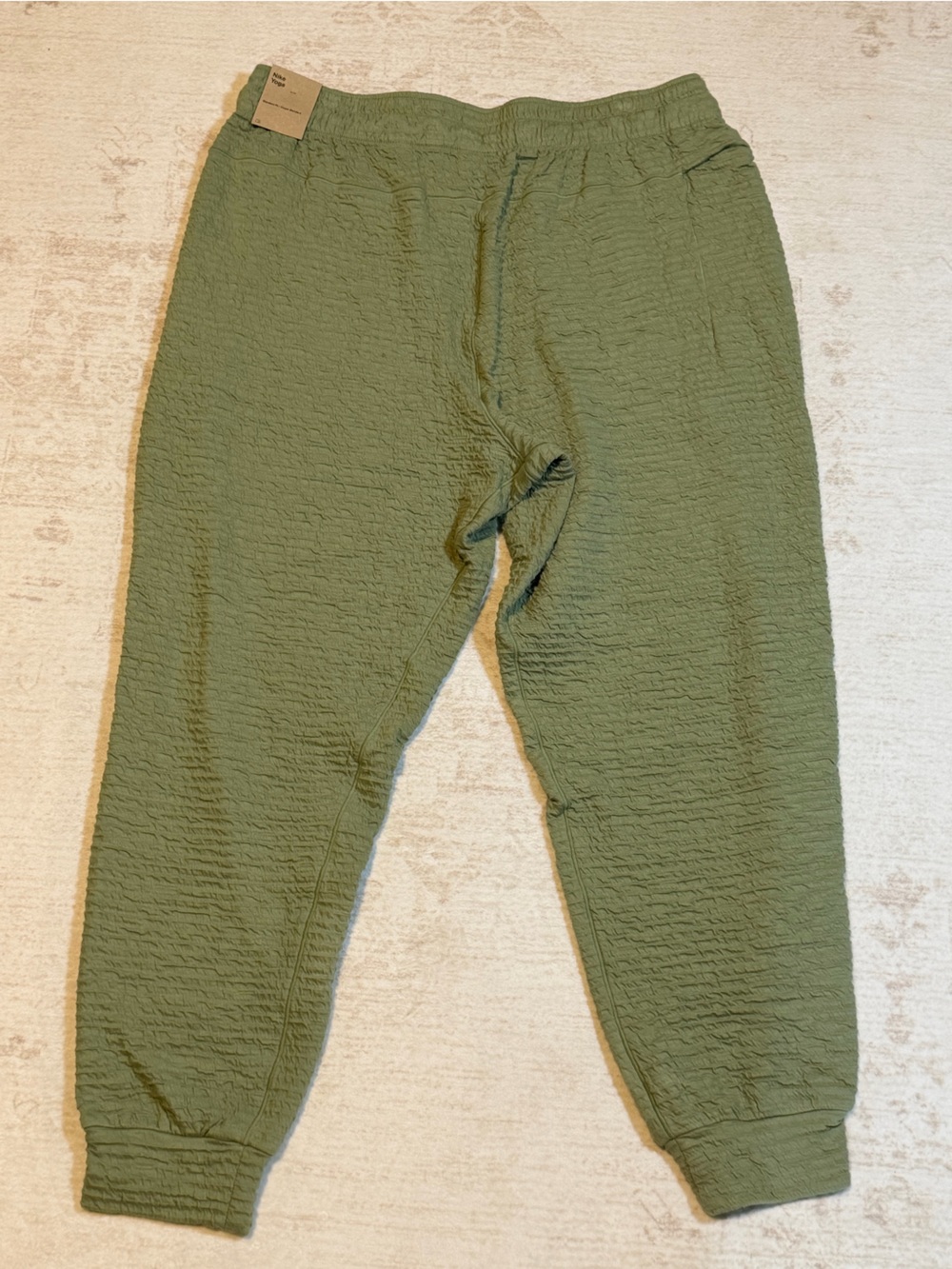 Nike Olive Green Quilted Joggers with Swoosh - Picture 6 of 9